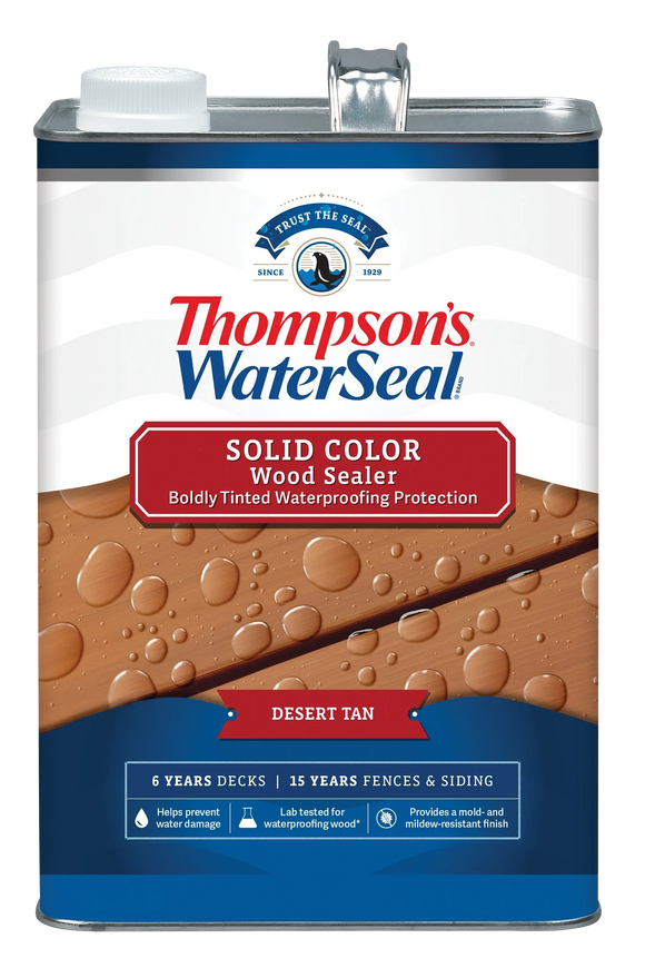 Thompson’s® WaterSeal® Solid Color Wood Sealer 1 Gallon Desert Tan (1 Gallon, Desert Tan)