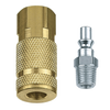 Tru-Flate 13-301 1/4 A Design x 1/4 NPT Steel Plug/Coupler Set