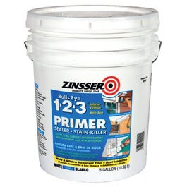 Bulls Eye 1-2-3 Primer, Sealer & Stain Killer, Water Base, 5-Gals.