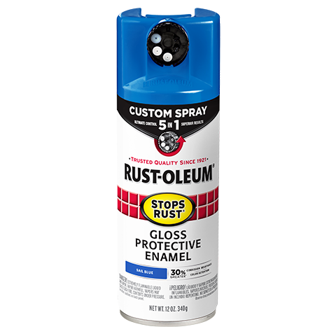 Rust-Oleum® Stops Rust® Protective Enamel with Custom Spray 5-in-1 (12 oz, Gloss Sail Blue)