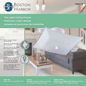 Boston Harbor  2-Lamp Ceiling Light Fixture