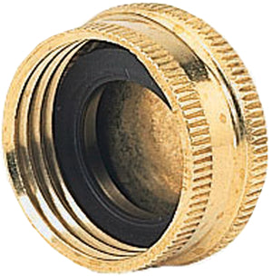 HOSE CAPS BRASS 2PK