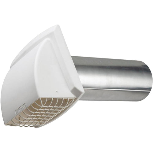 Dundas Jafine ProMax 4 In. White Plastic Dryer Vent Hood (Bulk)