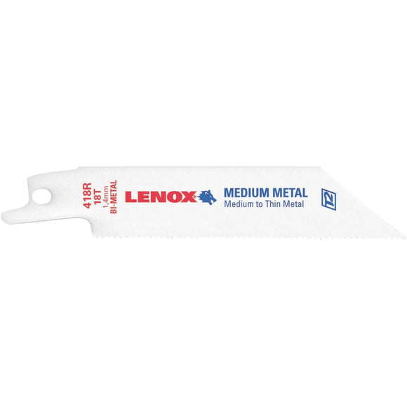 Lenox 4 In. 18 TPI Medium Metal Reciprocating Saw Blade