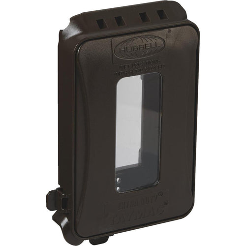 TayMac Single Gang Rectangular Polycarbonate Bronze Expandable Outdoor Box Cover