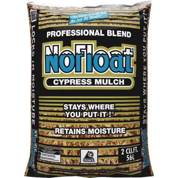 No Float 2 Cu. Ft. Rich Brown Cypress Mulch