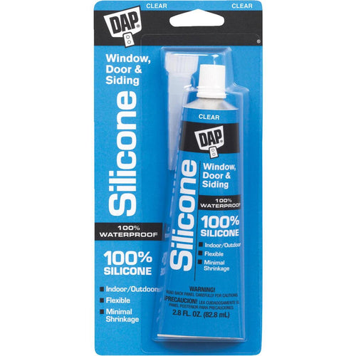 DAP 2.8 Oz. Window, Door & Siding Silicone Sealant, Clear