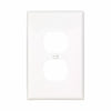 Eaton Cooper Wiring Duplex Receptacle Wallplate, White 1 Gang (White, 1 Gang)