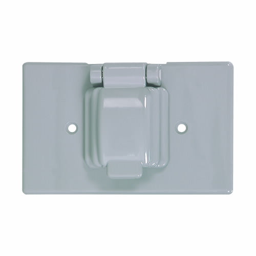 Eaton Cooper Wiring Non-Metallic Single Receptacle Cover 1 Gang, Gray