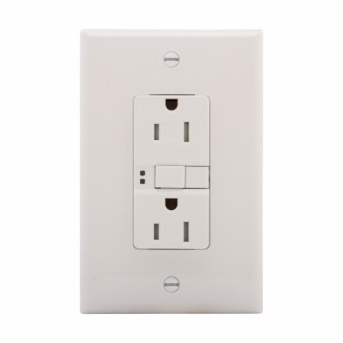 Eaton Cooper Wiring GFCI Receptacle, 15A 125V Light Almond