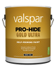 Valspar® Pro-Hide® Gold Ultra Interior Self-Priming Paint Satin 1 Gallon Super One Coat White (1 Gallon, Super One Coat White)