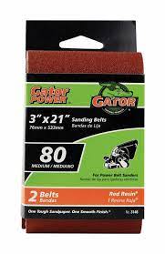 Gator Aluminum Oxide Sanding Belts (3 X 21 Assorted Grit 5 Pack)