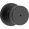 Kwikset Pismo Knob (Round) - Bed/Bath, Matte Black