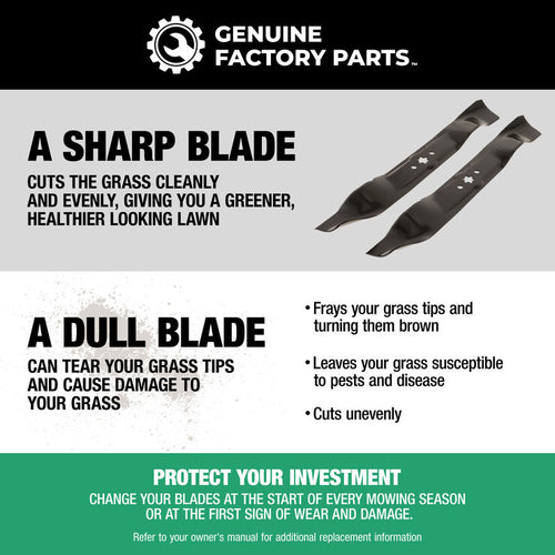 Cub Cadet High-Lift Blade Set for 54-inch Cutting Decks