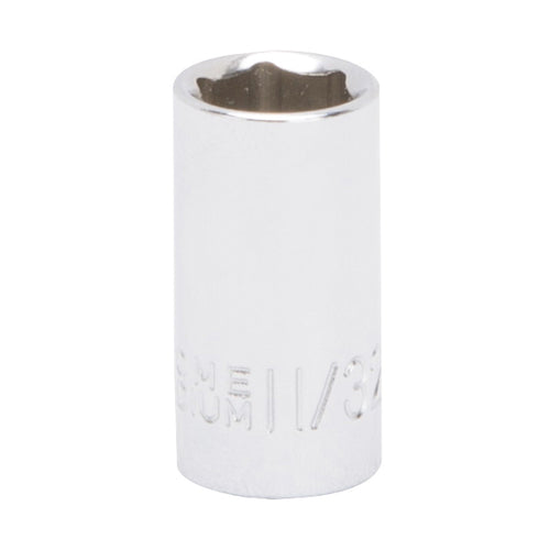 Vulcan Drive Standard Socket SAE 1/4 Drive 6-Point Chrome Vanadium Steel Chrome