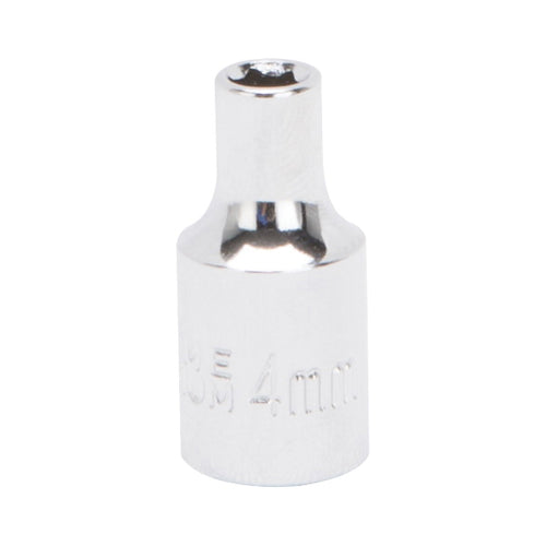Vulcan Drive Standard Socket Metric 1/4 Drive 6-Point Chrome Vanadium Steel Chrome
