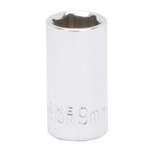 Vulcan Drive Standard Socket Metric 1/4 Drive 6-Point Chrome Vanadium Steel Chrome