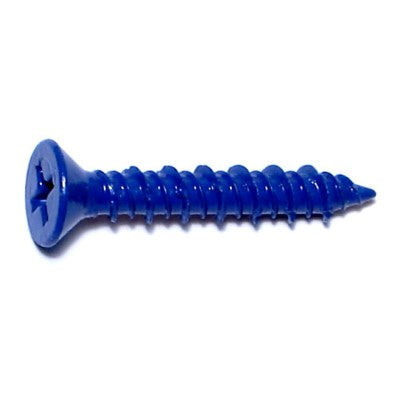 Monster Fastener Blue Ruspert Coated Steel Phillips Flat Head Masonry Screws